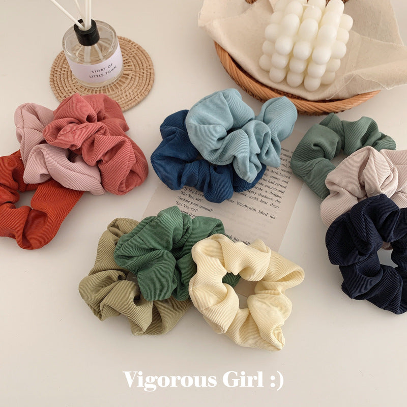 Cord Hair Scrunchie - Green