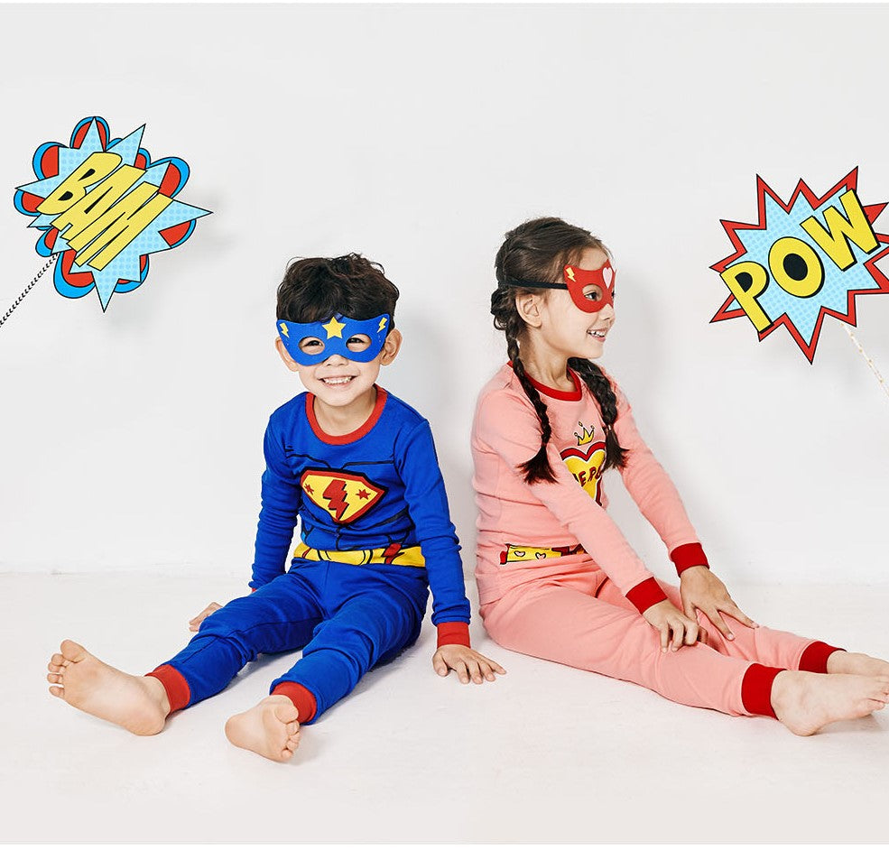Boys Organic Cotton Pyjamas - Super Hero (Korean Design)