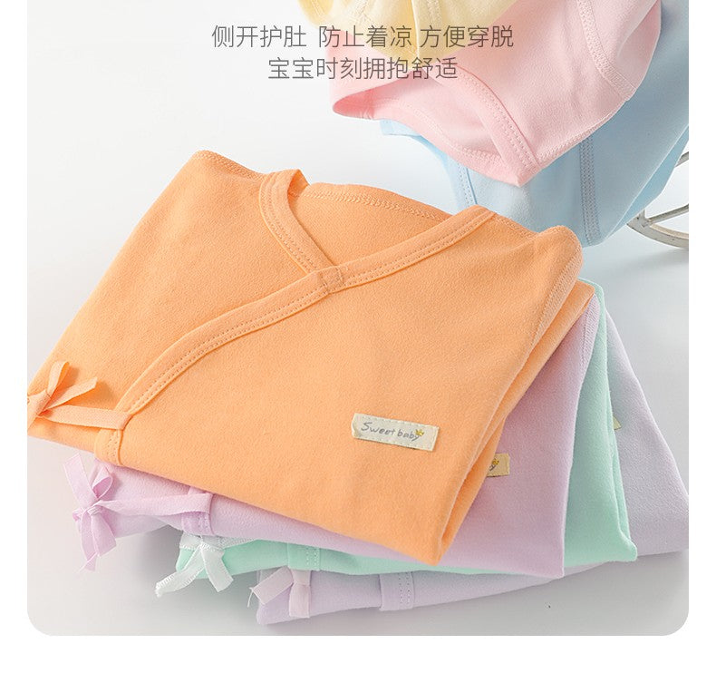 Cotton Wrap Style New Born Baby Sleepsuits- Pink