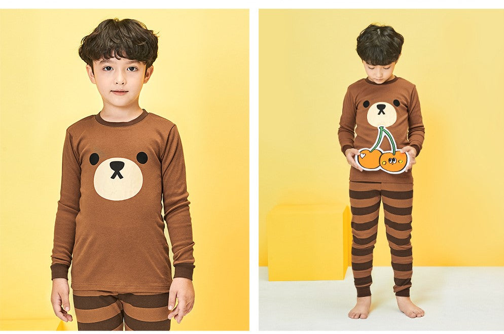 Organic Cotton Kid Pyjamas -Bear ( Korean Design)