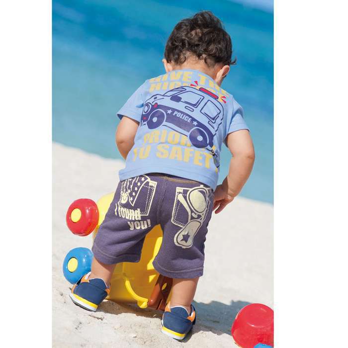 Hippo Fake Pocket Quarter Pant- Purple