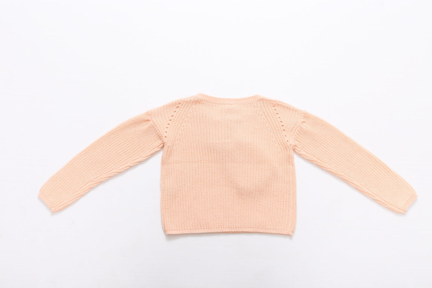 Peach Knitted Girl Sweater