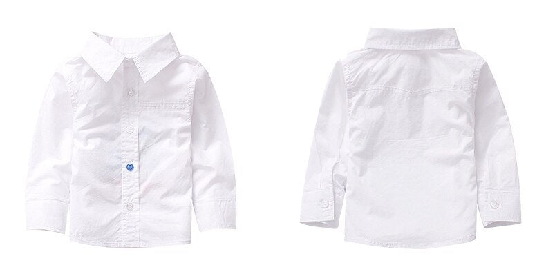 Unique Blue Button Shirt- White