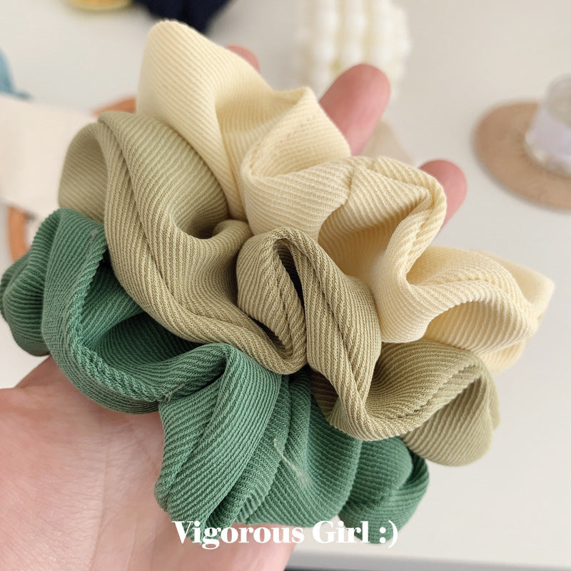 Cord Hair Scrunchie -  Green