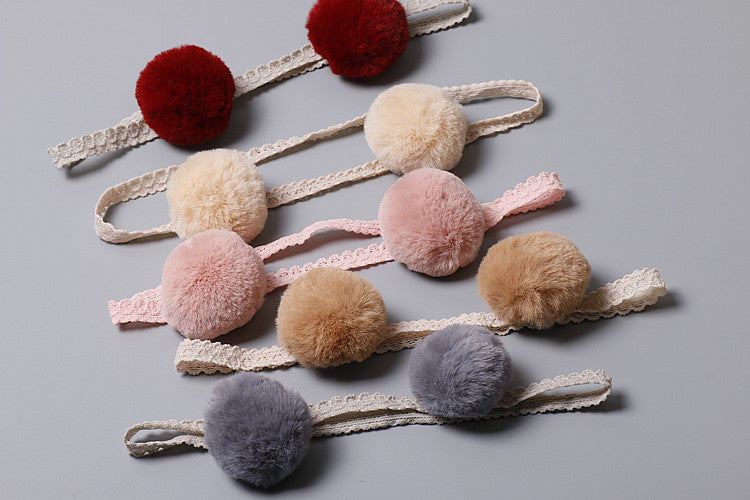 Baby Pom Pom Headband - Pink