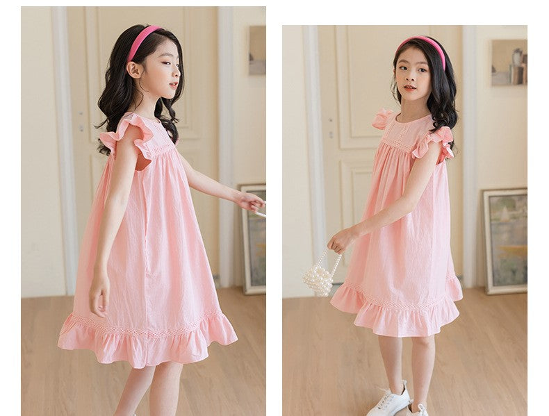 Short Sleeve Fun Jersey Dress - Pink
