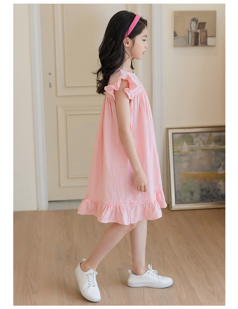Short Sleeve Fun Jersey Dress - Pink