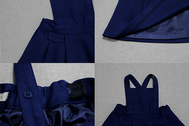 Blue Navy Pinafore Dress