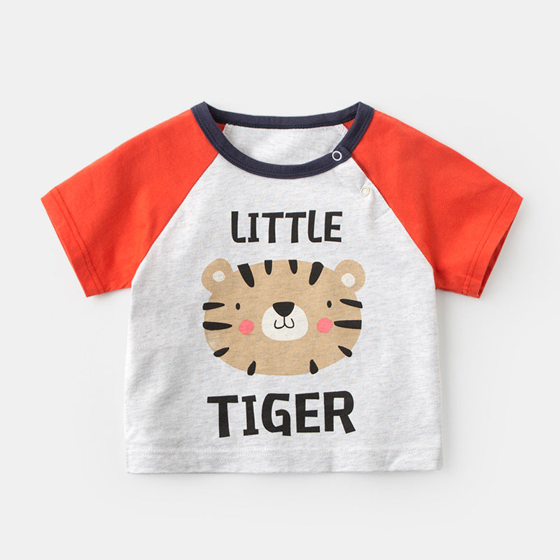Cute Colorful Animal Print T-shirt For Boy And Girl