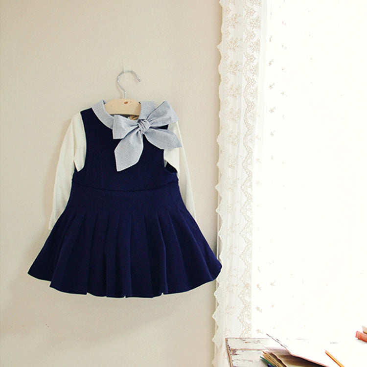 Girls Navy Blue TuTu Dress