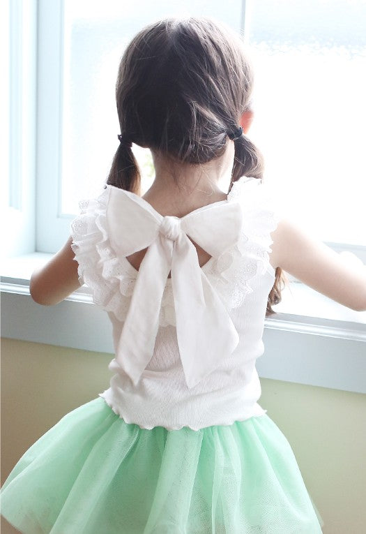 Girls Green TuTu Skirt without bow pin