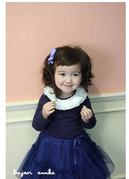 Luxury Girls Blue Cotton Blouse (Made in Korea )