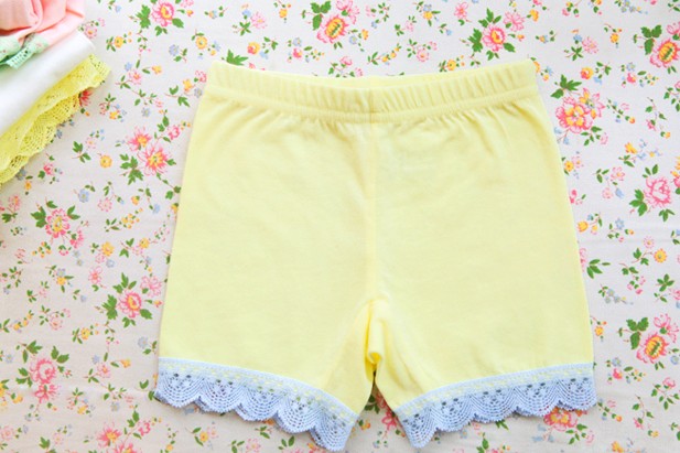 girl short pant for short skirt- Yellow
