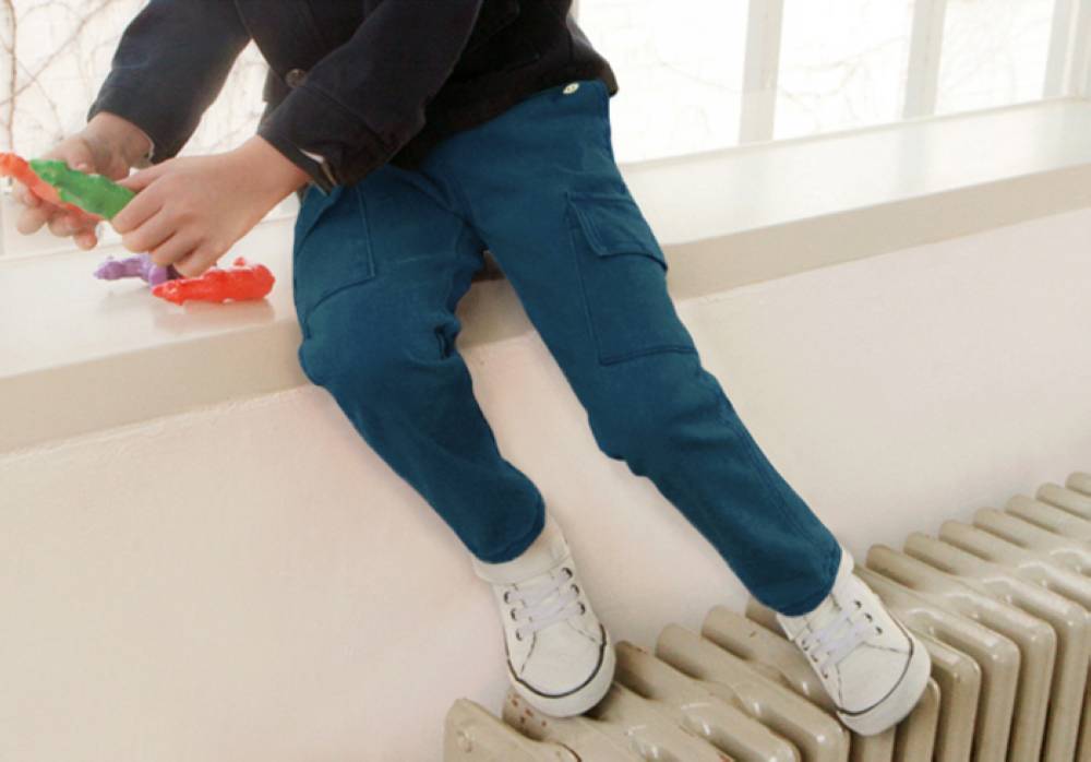 Indigo Cotton Cargo Trousers (Korean Design)