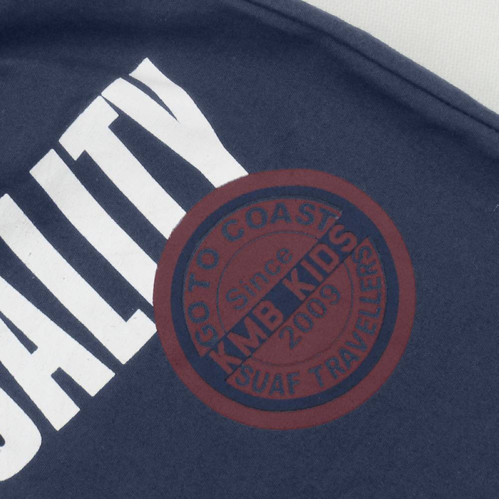 Navy Badge Print Hareem Trousers