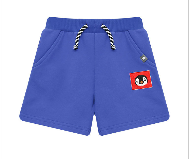 Fun Holiday Cotton Penguin Shorts - Blue