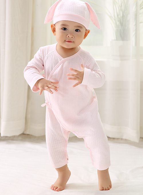 Cotton Baby Sleepsuit - Pink