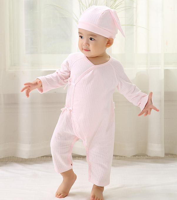 Cotton Baby Sleepsuit - Pink