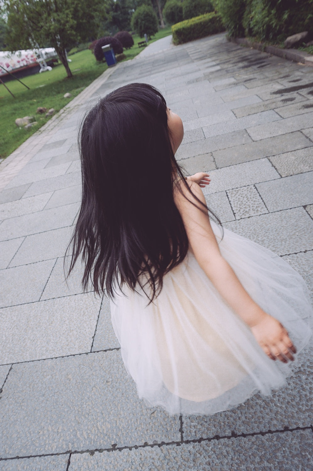 Girls Gold Tulle Dress