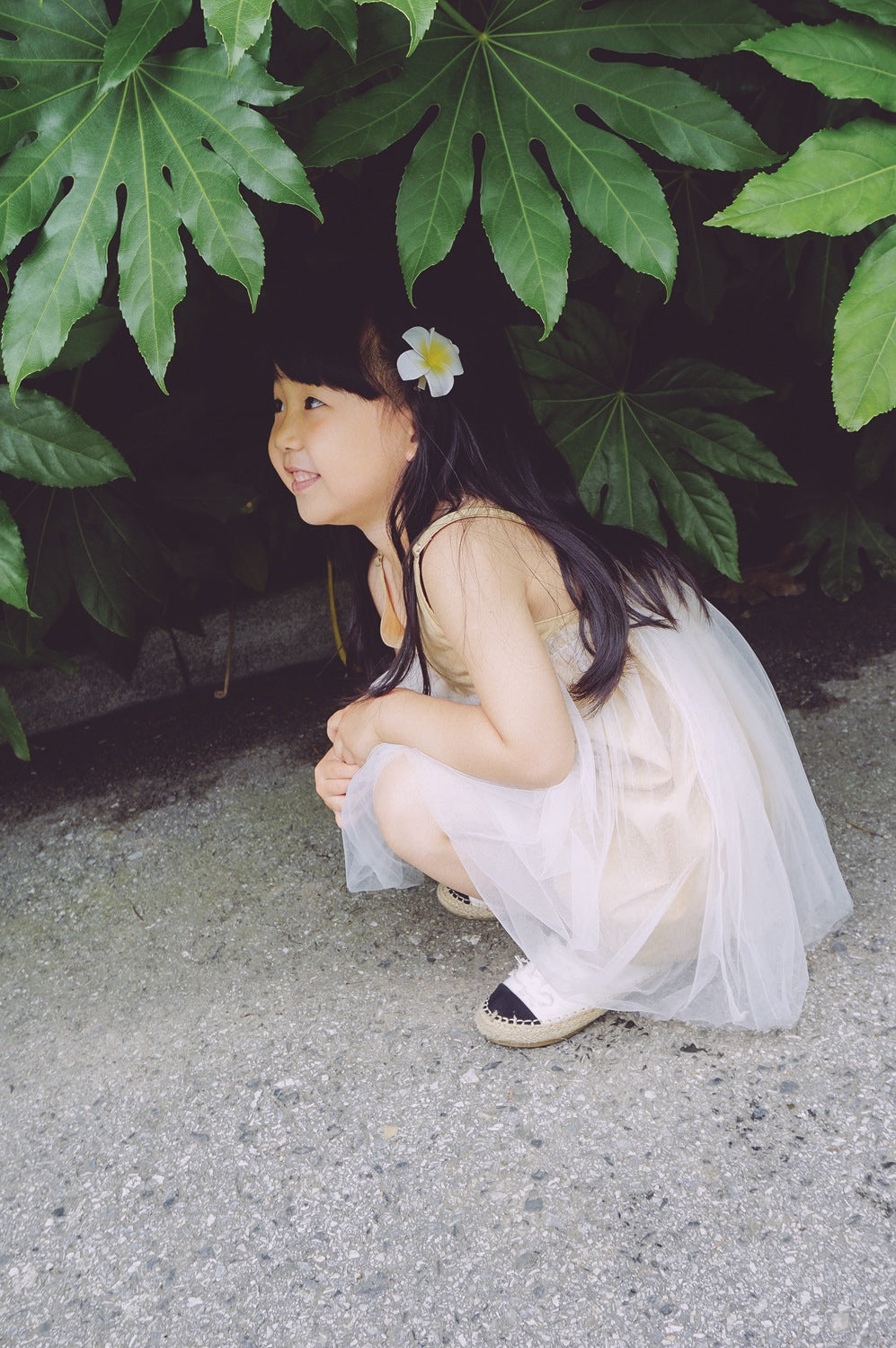 Girls Gold Tulle Dress