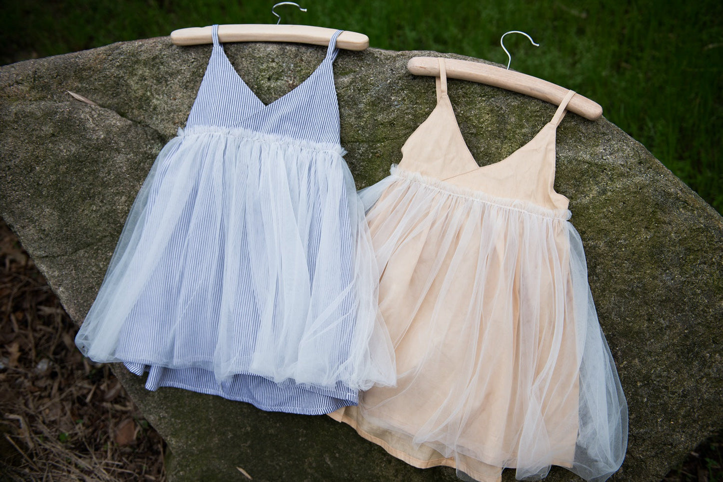 Girls Blue Stripe Dress