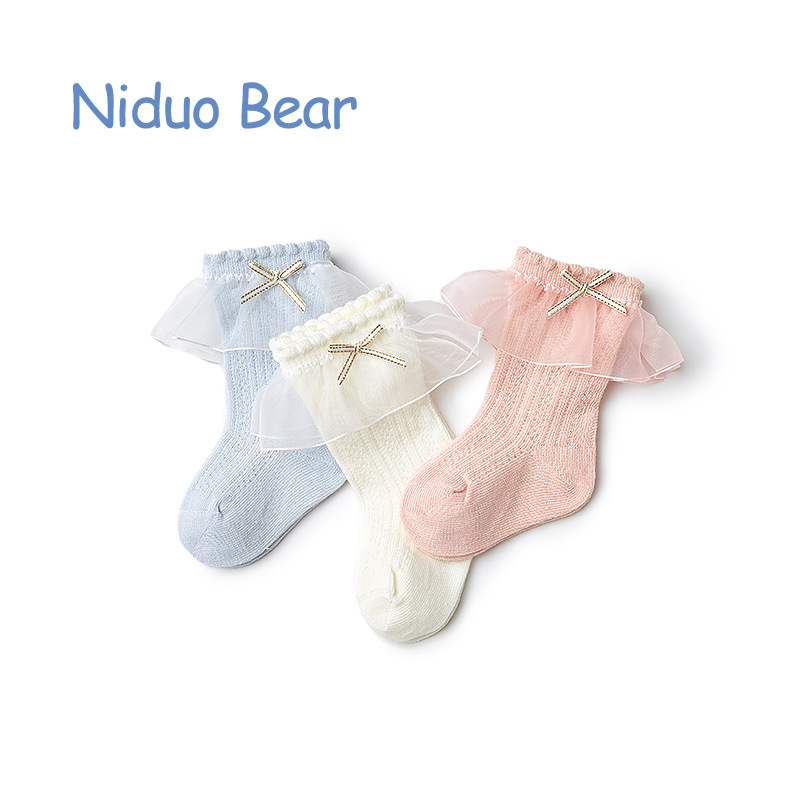 Baby Girl Ruffle Frill Socks - 3 Pairs in a Box