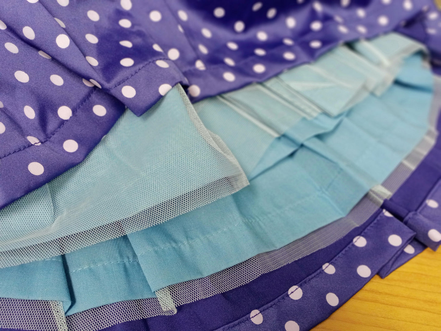 Premium Blue Polka Dot TuTu Skirt ( Made In Korea)