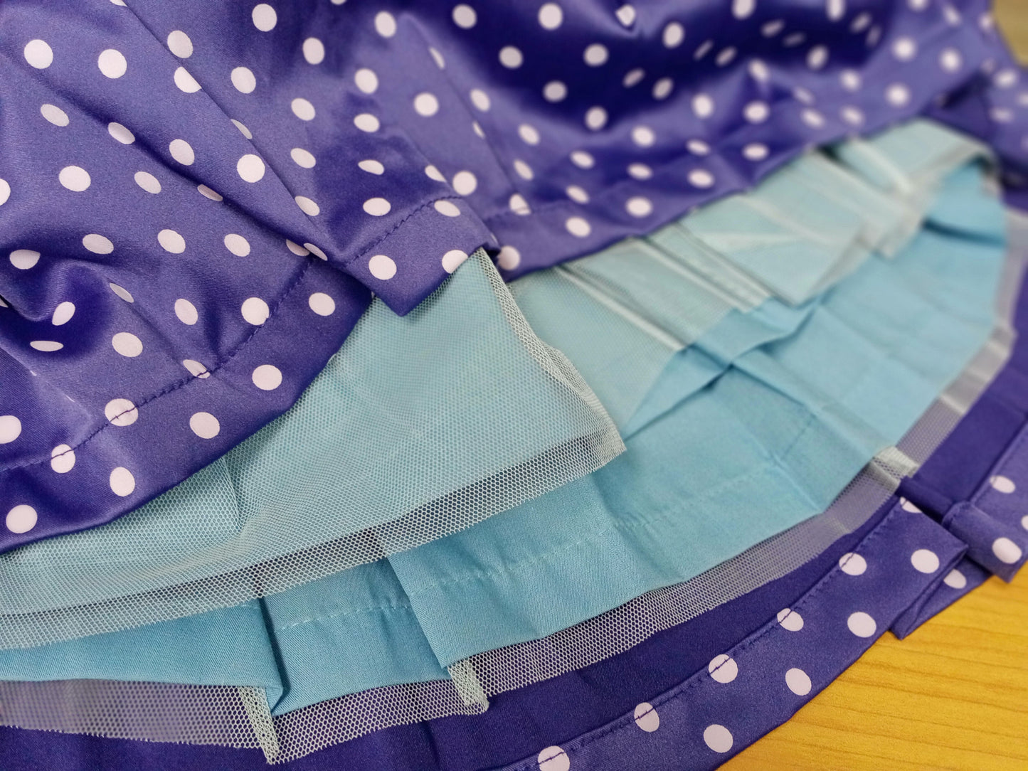 Premium Blue Polka Dot TuTu Skirt ( Made In Korea)