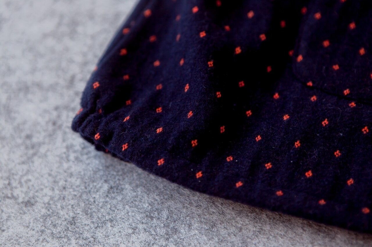 Girls Floral Pattern Navy Pinafore Dress Set ( Thick Material)