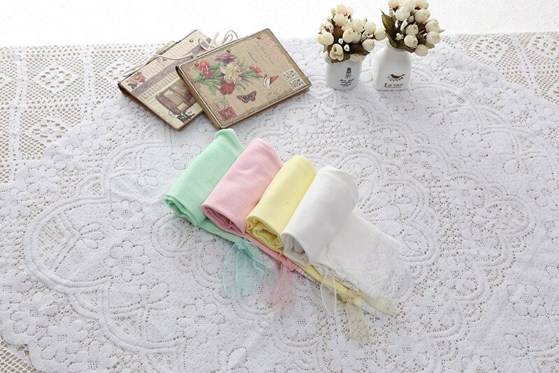 Girls Leggings with Ribbon & Lace- Green