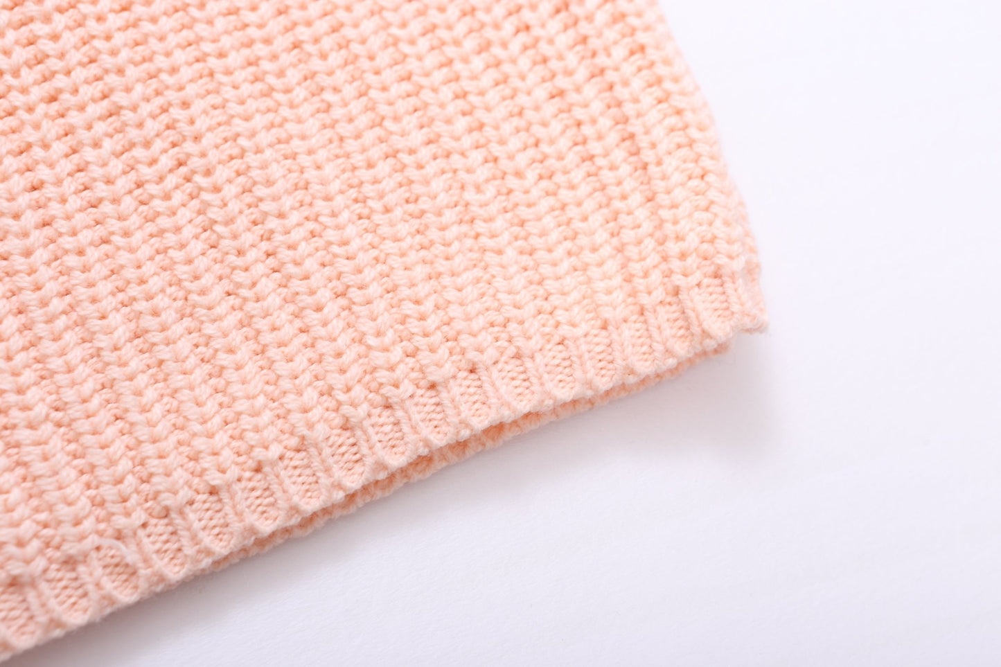 Peach Knitted Girl Sweater