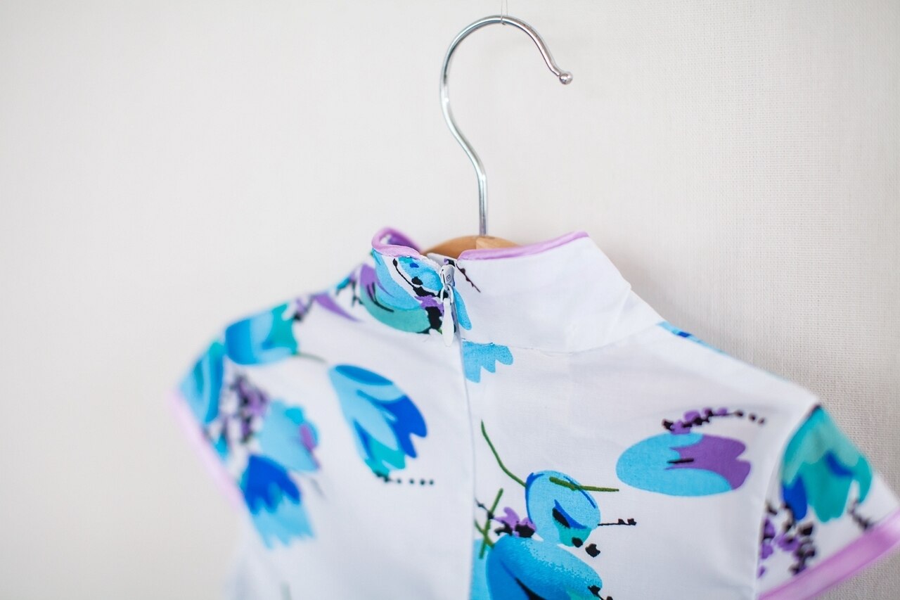 Girls Purple Tutu Cheongsam Dress