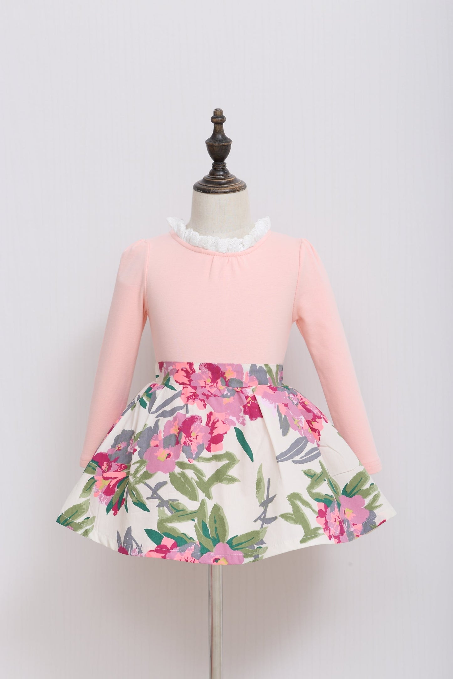 Girls Pink Floral TuTu Dress