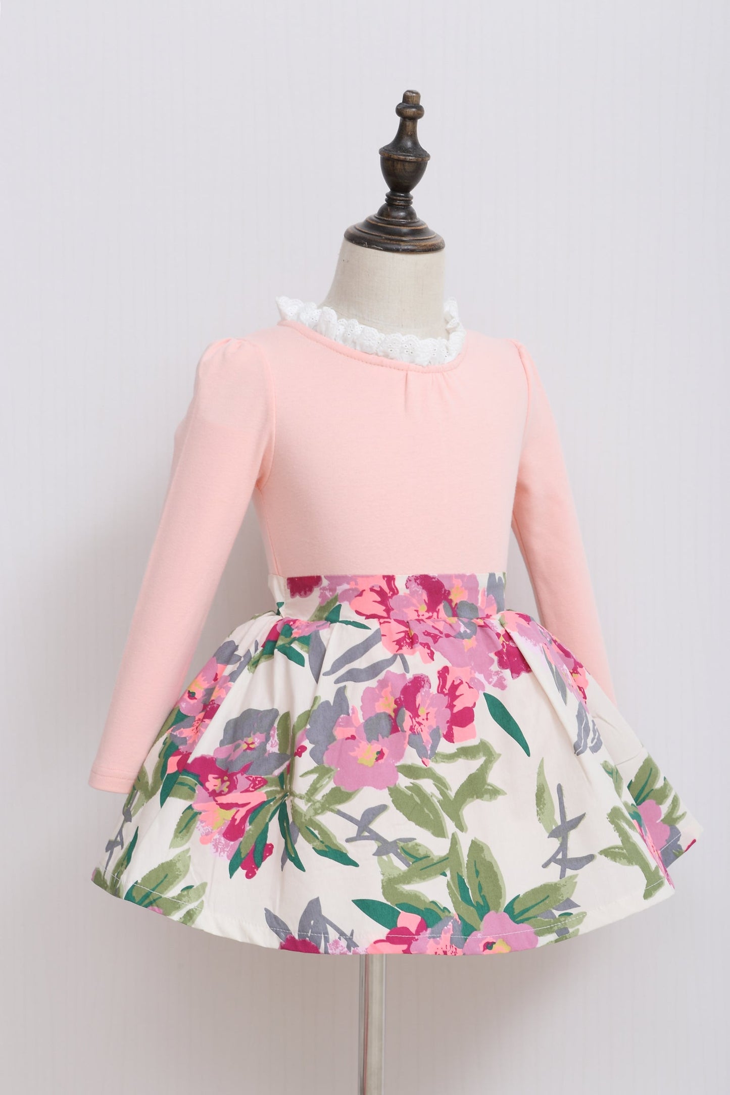 Girls Pink Floral TuTu Dress