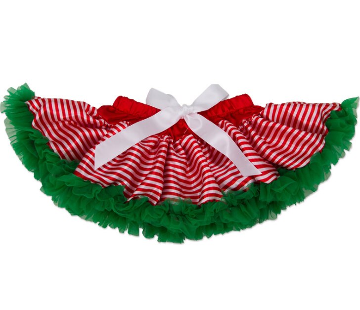 Christmas Baby Santa Outfit 3 Piece Set -Striped tutu