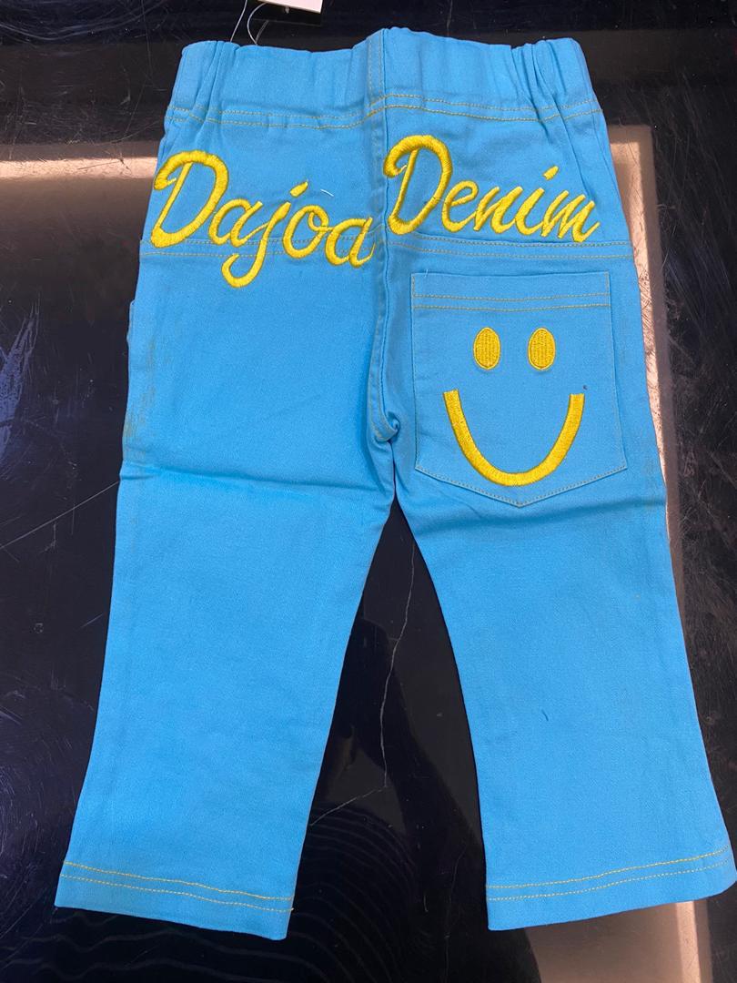 Happy Girl Cropped Trousers - Turquoise