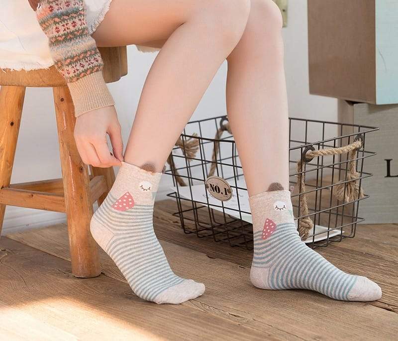 Kids Animal Cartoon Socks - 4 Pairs In Box