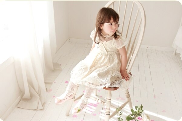 Deluxe  Avene Ivory Dress ( Made in Korea)