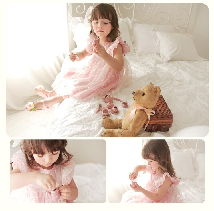 Deluxe  Ellen Shu Pink Dress- 6 Years Only ( Made in Korea)