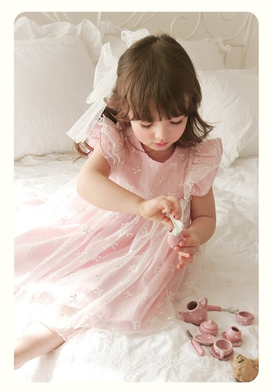 Deluxe  Ellen Shu Pink Dress- 6 Years Only ( Made in Korea)