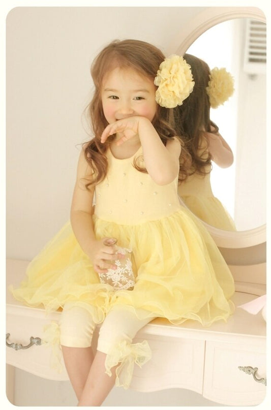 Deluxe Yellow Cotton Leggings ( Made in Korea)