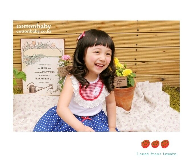 Luxury Girls Floral Embroidery Top ( Made in Korea)