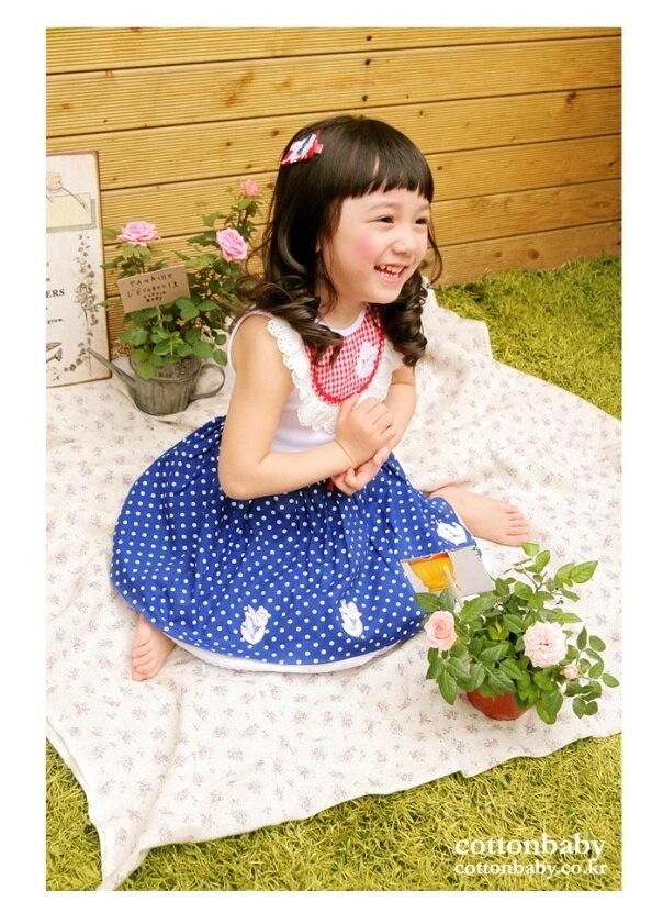 Luxury Girls Floral Embroidery Top ( Made in Korea)