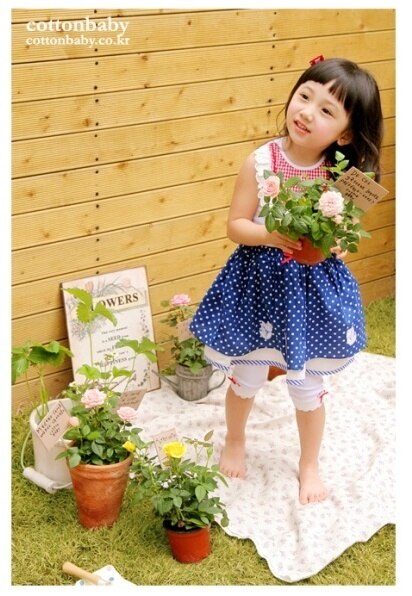 Luxury Girls Floral Embroidery Top ( Made in Korea)