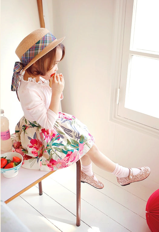 Girls Pink Floral TuTu Dress