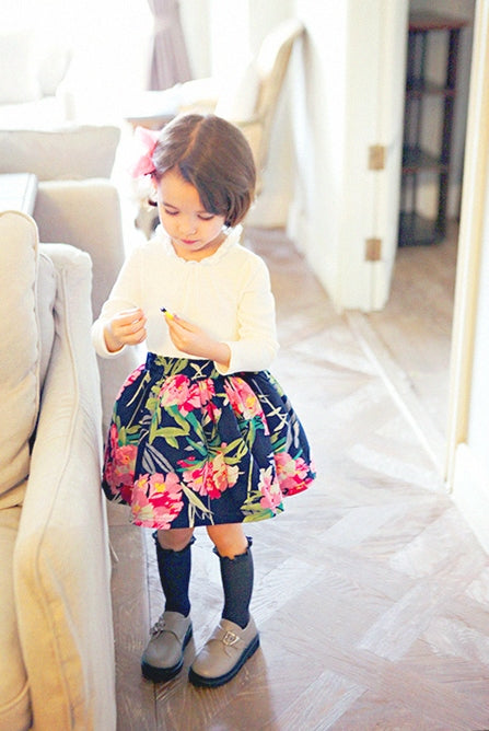Girls Pink Floral TuTu Dress